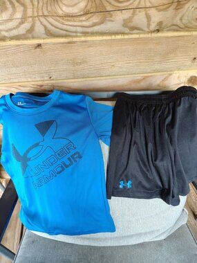 Under Armour shirt and shorts